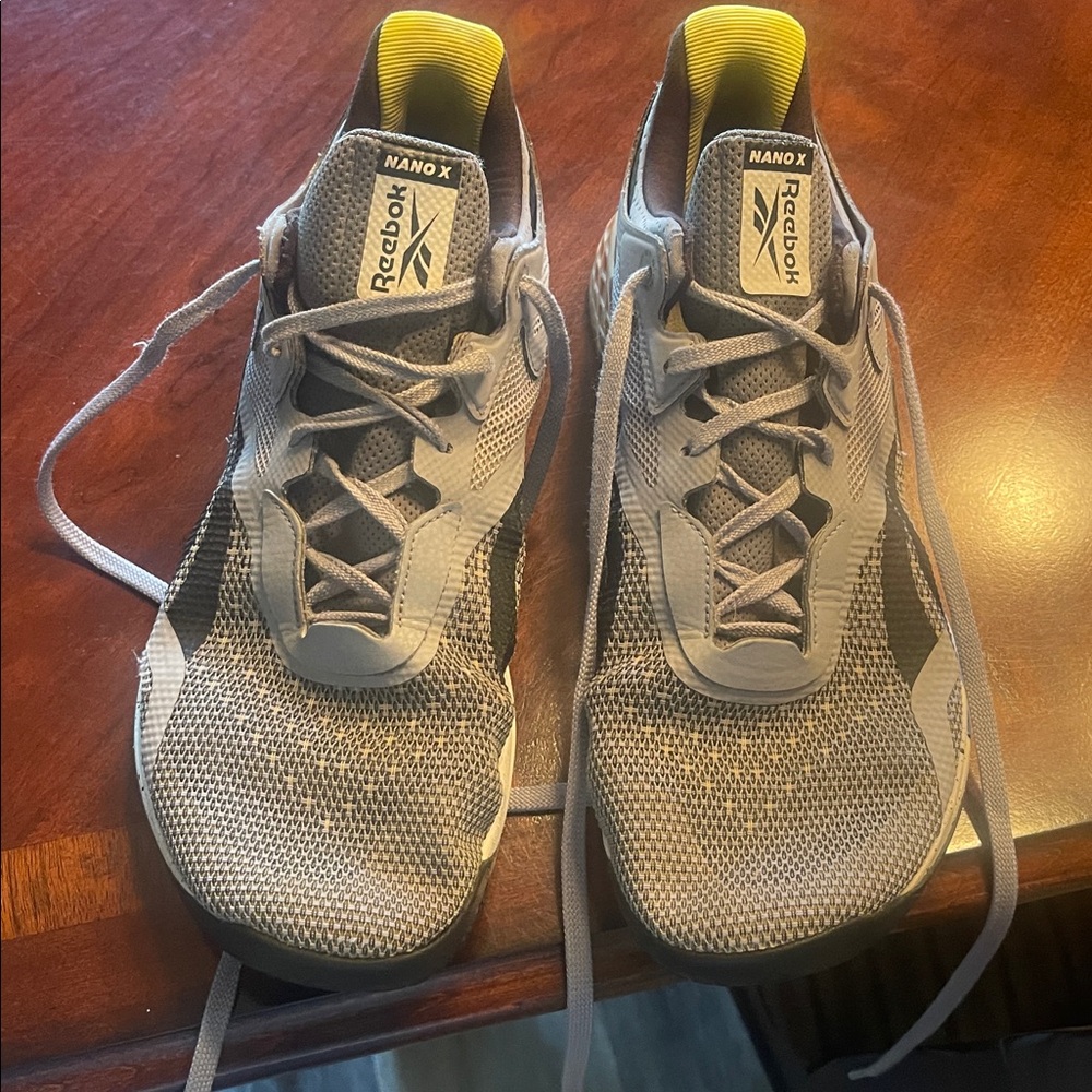 Reebok Nano X Gray and Yellow Trainers